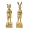 American Art Decor The Fox and Rabbit Gold Resin Tabletop Bar Decor - 8" x 2.25" x 2.25", 8.75" x 2" x 2.25"